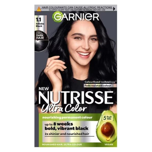 Garnier Nutrisse Ultra Color Permanent Colour 1.1 Infinate Black