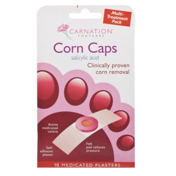 Carnation Footcare Corn Caps 10 Medicated Plasters