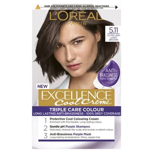 L'Oreal Excellence Cool Creme Triple Care Colour 5.11 Ultra Ash Light Brown