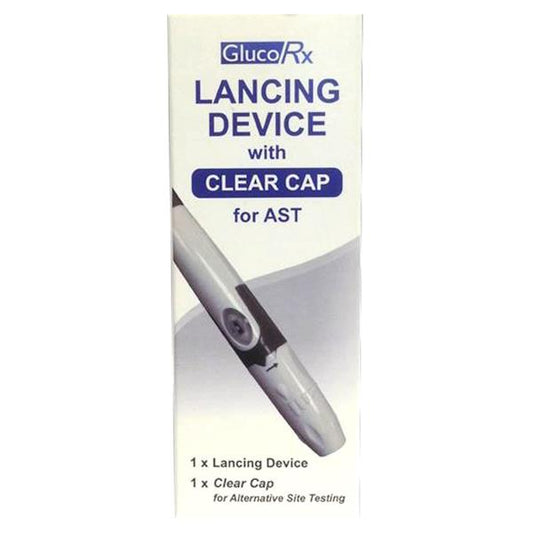 GlucoRx Lancing Device with Clear Cap for AST