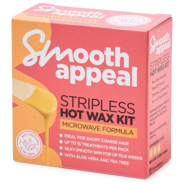 Smooth Appeal Stripless Hot Wax Kit Microwave Formula 40g