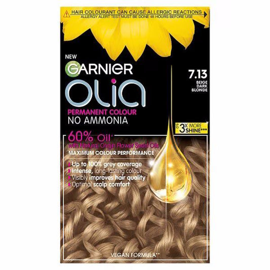 Garnier Olia Permanent Hair Colour 7.13 Beige Dark Blonde