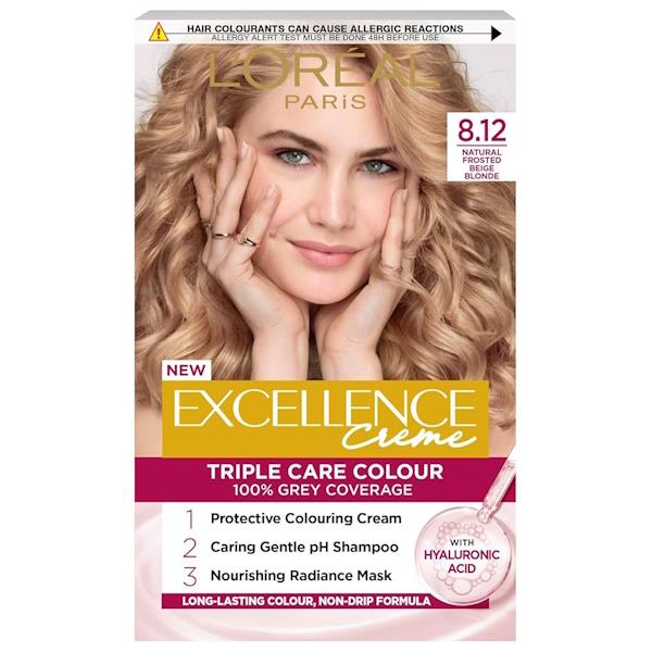 L'Oreal Excellence Creme Triple Care Colour 8.12 Natural Frosted Beige Blonde