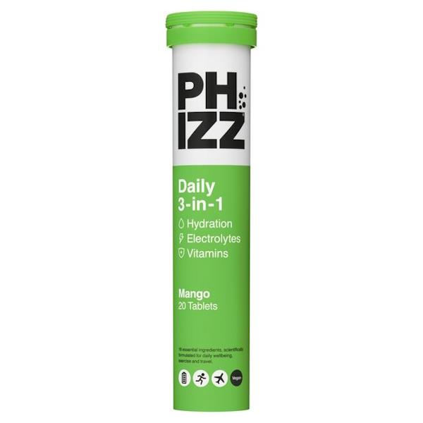 Phizz Daily 3-in-1 Formula Mango 20 Effervescent Tablets