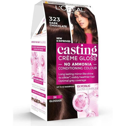 L'Oreal Casting Creme Gloss Semi-Permanent Hair Colour 323 Dark Chocolate