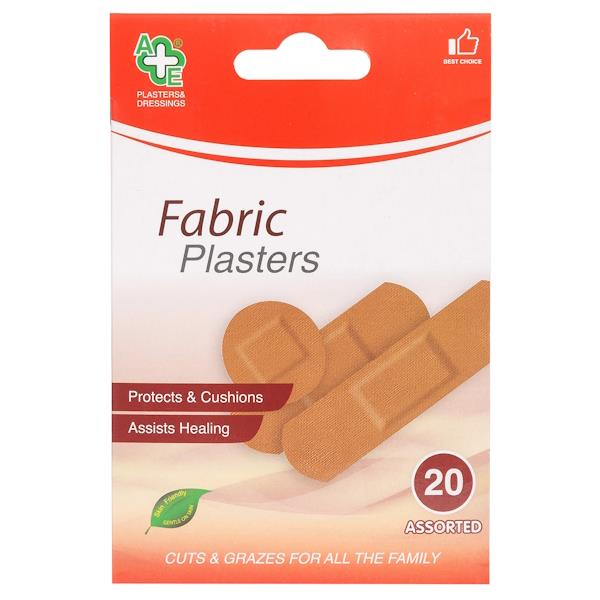 A&E Fabric Plasters 20 Assorted