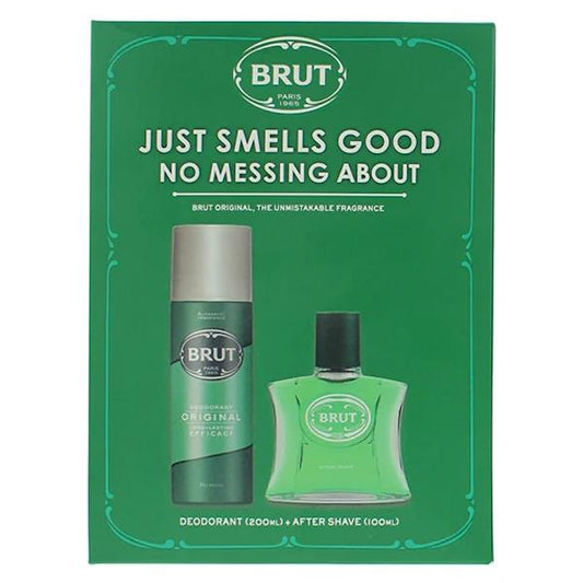 Brut Original Gift Set Deodorant 200ml & Aftershave 100ml