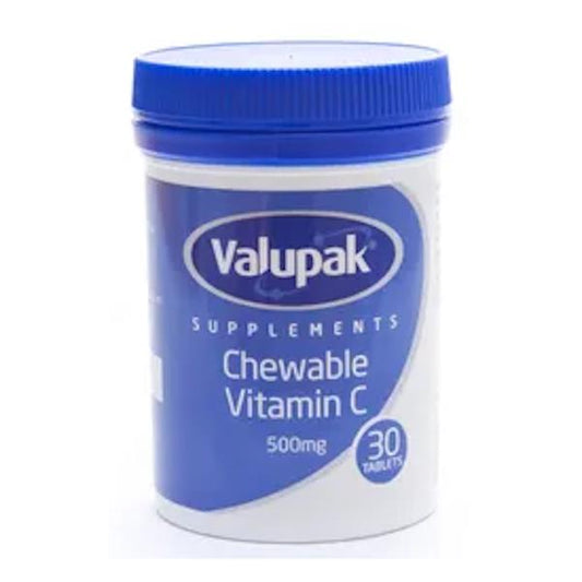 Valupak Vitamins Chewable Vitamin C 500mg 30 Tablets