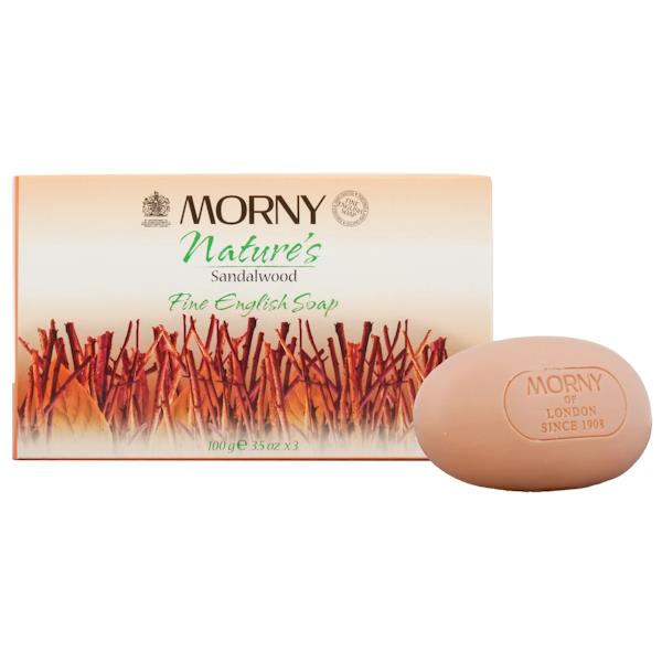 Morny Nature's Sandalwood Fine English Soap 3 x 100g Bars