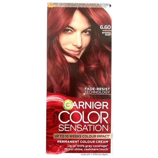 Garnier Color Sensation Permanent Colour Cream 6.60 Intense Ruby