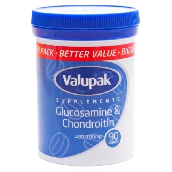 Valupak Glucosamine & Chondroitin 400/100mg 90 Tablets