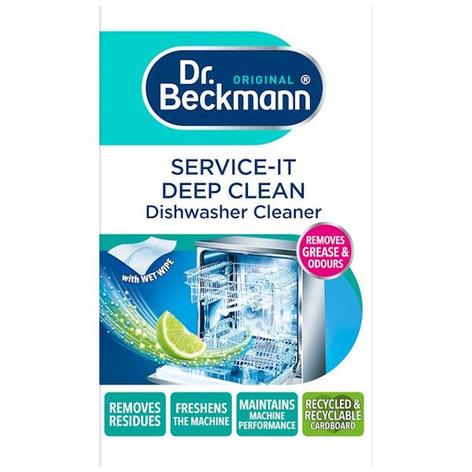 Dr Beckmann Service-It Deep Clean Dishwasher Cleaner 75g + Wipe