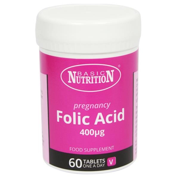 Basic Nutrition Pregnancy Folic Acid 400ug 60 Tablets