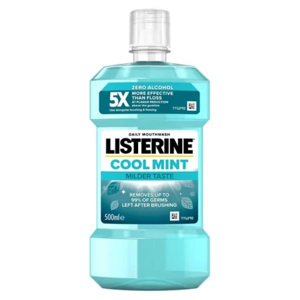 Listerine Daily Mouthwash Cool Mint Milder Taste 500ml