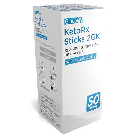 GlucoRx KetoRx Sticks 2GK 50 Strips