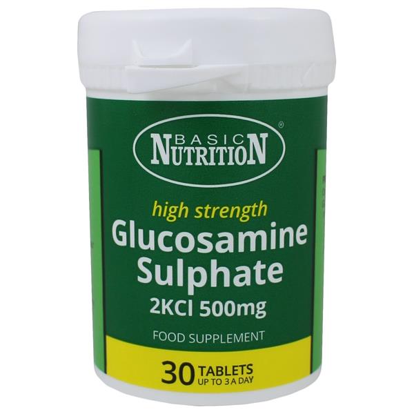 Basic Nutrition High Strength Glucosamine Sulphate 2KCI 500mg 30 Tablets