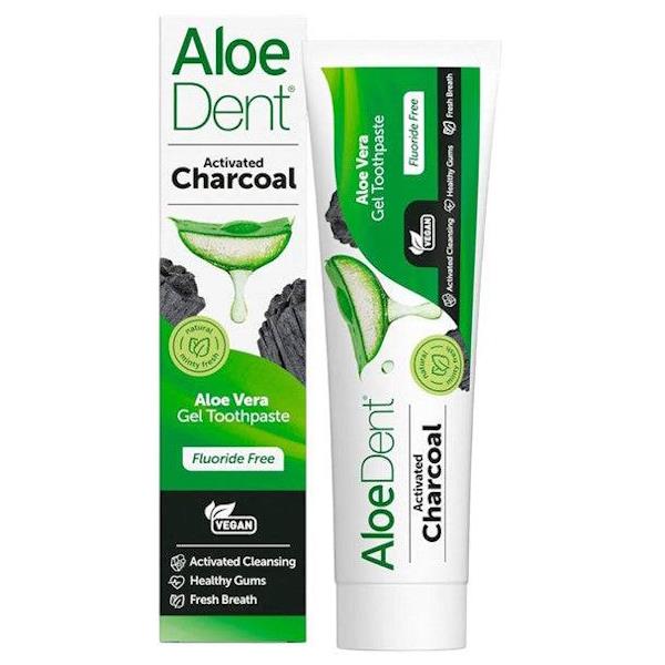 Aloe Dent Activated Charcoal Aloe Vera Gel Toothpaste 100ml