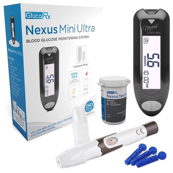 GlucoRx Nexus Mini Ultra Blood Glucose Monitoring System