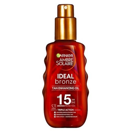 Garnier Ambre Solaire Ideal Bronze SPF15 Tan Enhancing Protection Oil 150ml