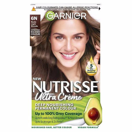 Garnier Nutrisse Creme Permanent Colour 6N Nude Light Brown