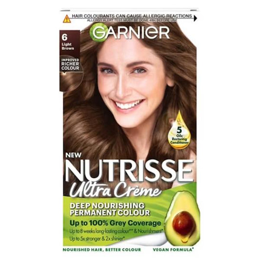Garnier Nutrisse Creme Permanent Colour 6 Light Brown
