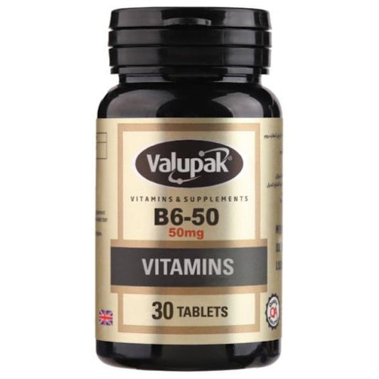 Valupak B6-50 Vitamin B6 50mg 30 Tablets