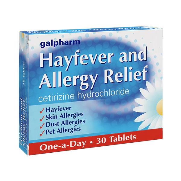 Galpharm Hayfever and Allergy Relief Cetirizine Hydrochloride 30 Tablets