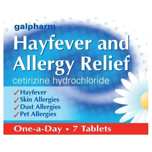 Galpharm Hayfever and Allergy Relief Cetirizine Hydrochloride 7 Tablets