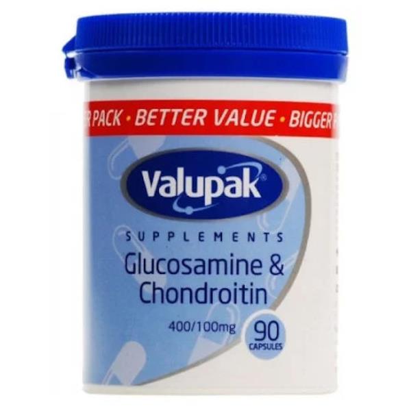 Valupak Glucosamine & Chondroitin 400/100mg 90 Capsules
