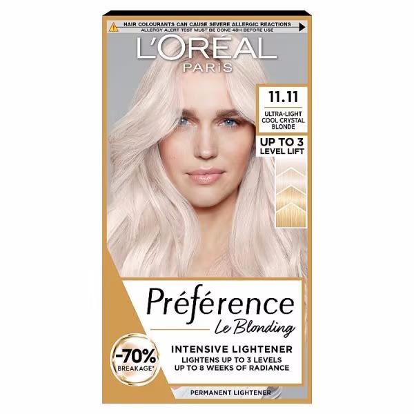 L'Oreal Preference Permanent Colour 11.11 Ultra-Light Cool Crystal Blonde