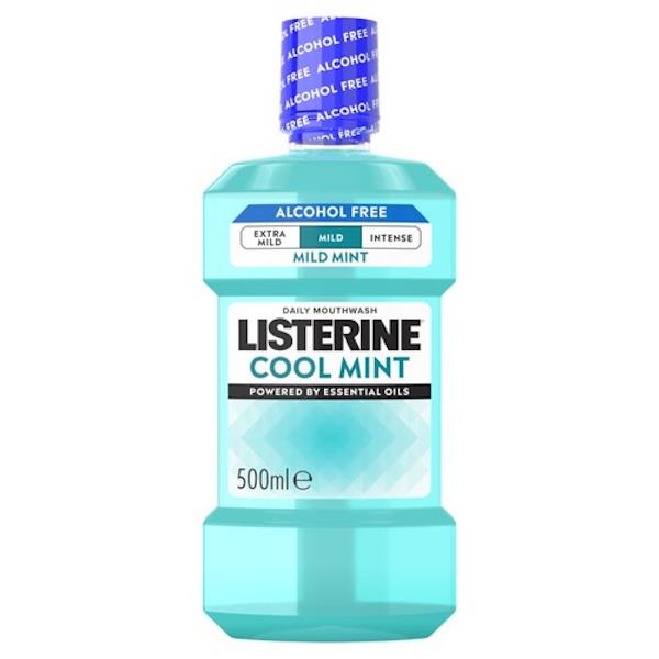 Listerine Daily Mouthwash Cool Mint Milder Taste 500ml