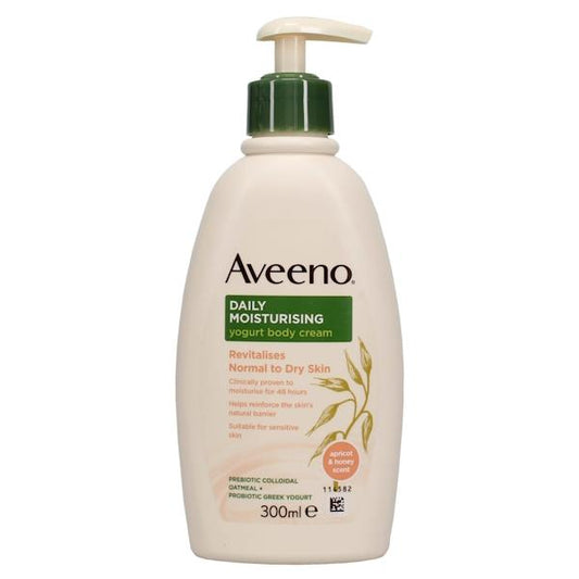 Aveeno Daily Moisturising Yoghurt Body Cream Apricot 300ml