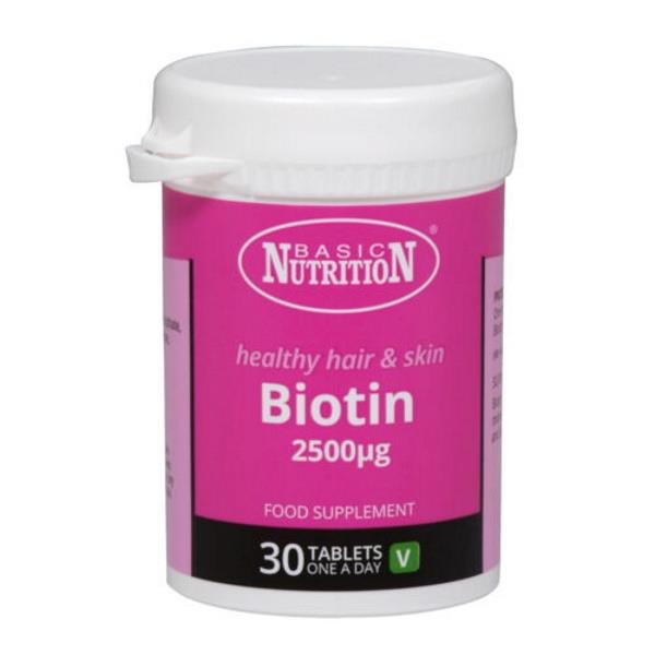 Basic Nutrition Biotin 2500ug 30 Tablets