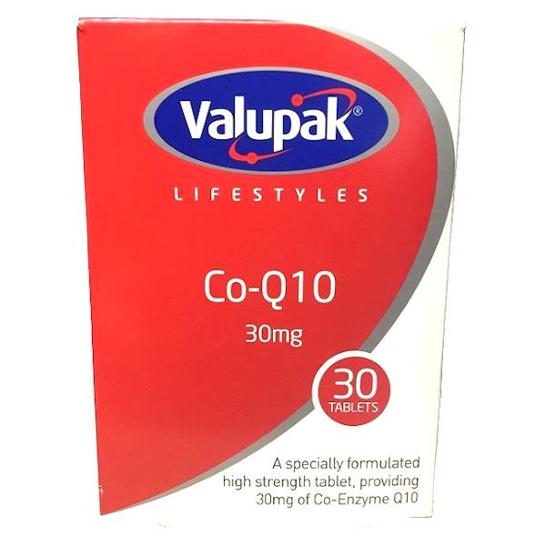 Valupak Co-Q10 30mg 30 Tablets Blister Pack