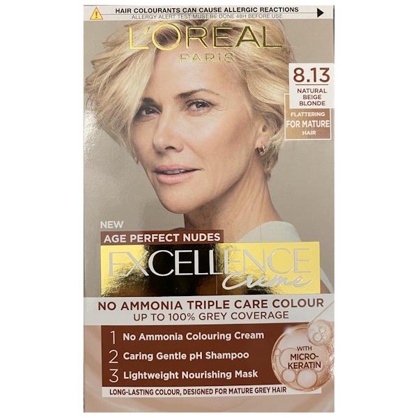 L'Oreal Excellence Creme Age Perfect Nudes 8.13 Natural Beige Blonde