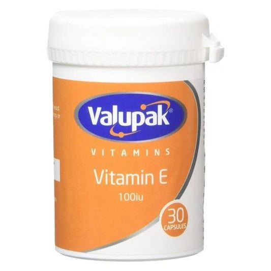 Valupak Vitamins Vitamin E 100iu 30 Capsules