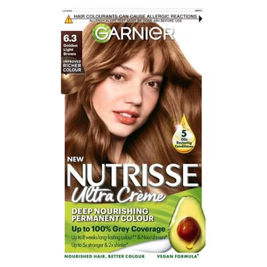 Garnier Nutrisse Creme Permanent Colour 6.3 Golden Light Brown
