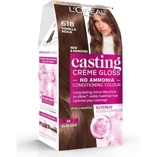 L'Oreal Casting Creme Gloss Semi-Permanent Hair Colour 618 Vanilla Mocha