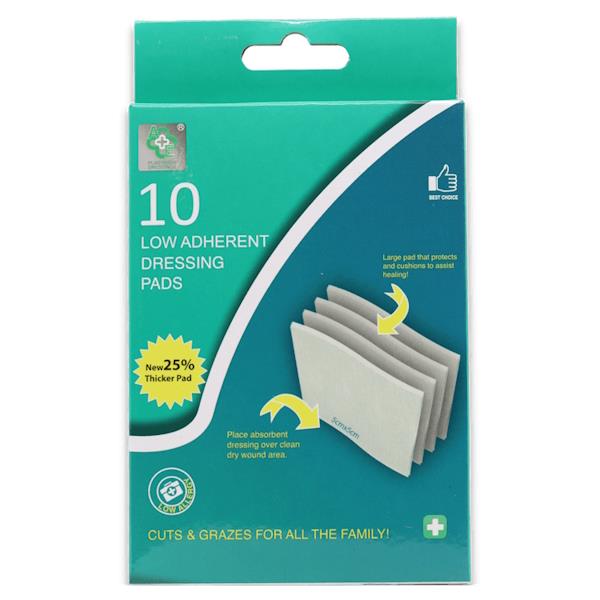 A&E Low Adherent Dressing Pads 10 Pads