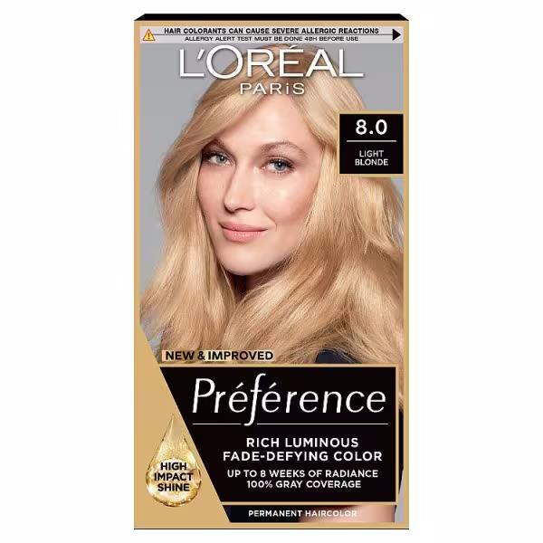 L'Oreal Preference Permanent Colour 8 Light Blonde