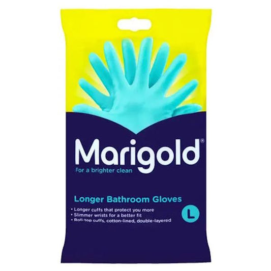Marigold Longer Bathroom Gloves Large 1 Pair