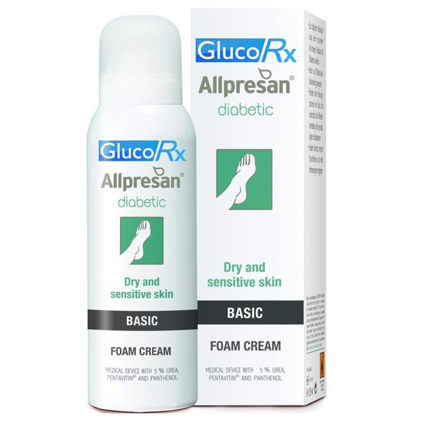 GlucoRx Allpresan Diabetic Basic Foam Cream 300ml (Inc. VAT)