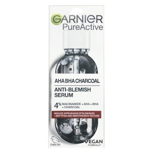Garnier Skin Active AHA + BHA Charcoal Anti-Blemish Serum 30ml