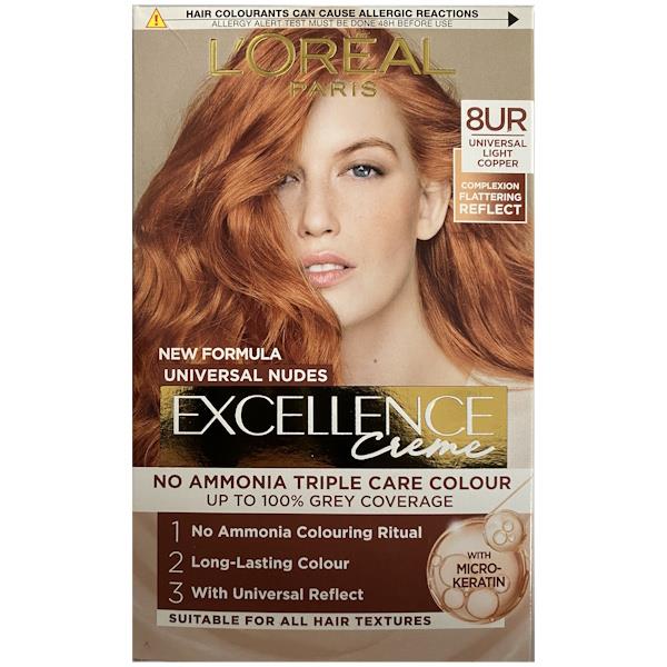L'Oreal Excellence Creme Universal Nudes 8UR  Universal Light Copper