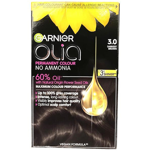 Garnier Olia Permanent Hair Colour 3.0 Darkest Brown