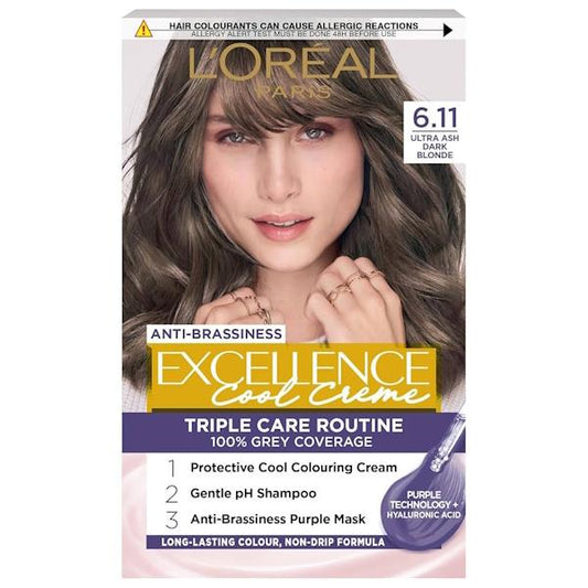 L'Oreal Excellence Cool Creme Triple Care Colour 6.11 Ultra Ash Dark Blonde