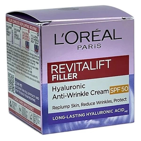 L'Oreal Revitalift Filler Hyaluronic Anti-Wrinkle Cream SPF50 50ml