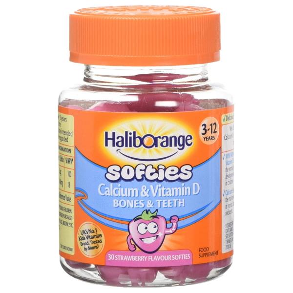 Haliborange Calcium & Vitamin D Softies 30 Strawberry Flavour Softies