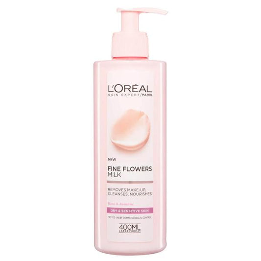L'Oreal Fine Flowers Cleansing Milk For Dry & Sensitive Skin 400ml