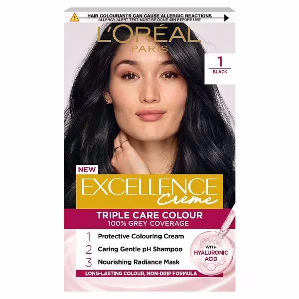 L'Oreal Excellence Creme Triple Care Colour 1 Natural Darkest Black